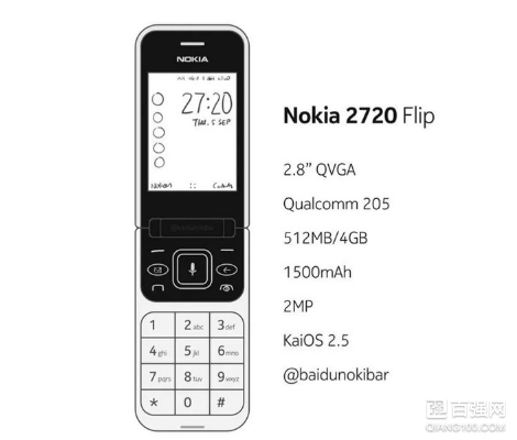 诺基亚发布2720 Flip翻盖机:搭载KaiOS系统 诺基亚发布2720 Flip翻盖机:搭载KaiOS系统