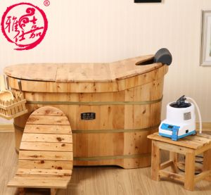 雅仕嘉泡澡木桶占地面积大吗？好用不？-1