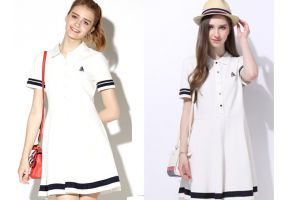 POLO麦穗裙好看吗？E·LAND POLO衫麦穗裙好不好？-1