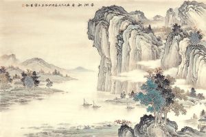 沙发背景墙选这些山水画来装饰简直美不胜收-1