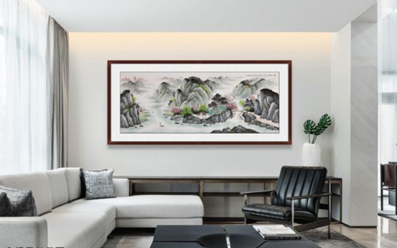 沙发背景墙选这些山水画来装饰简直美不胜收 沙发背景墙选这些山水画来装饰简直美不胜收