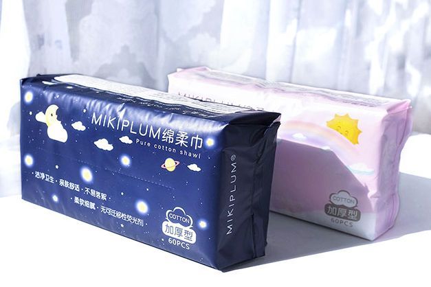 mikiplum洗脸巾粉色蓝色有什么区别？谁能介绍一下？-1