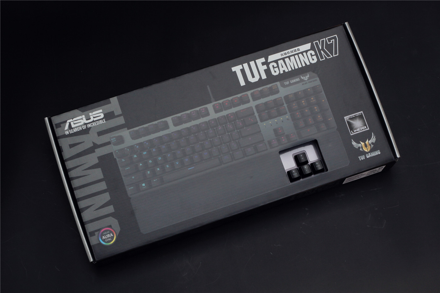 可在泥浆里翻滚的特工，华硕TUF GAMING K7光轴电竞键盘评测