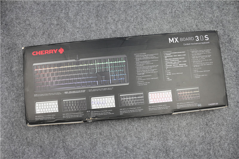 CHERRY MX BOARD 3.0S机械键盘告别噪音，完美体验敲击快感！