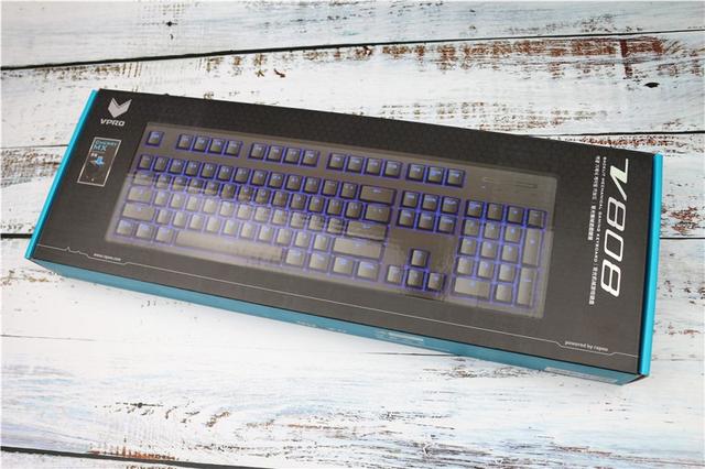 原厂樱桃轴体+魅惑蓝背光+可编程!游戏专用雷柏V808机械键盘 原厂樱桃轴体+魅惑蓝背光+可编程!游戏专用雷柏V808机械键盘