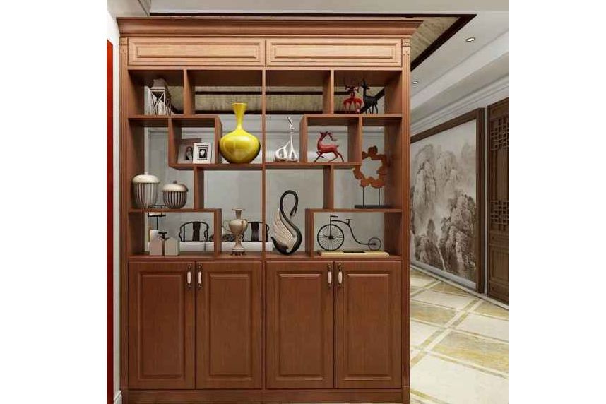 客厅隔断柜上应该摆什么？客厅隔断柜摆放的风水禁忌-1