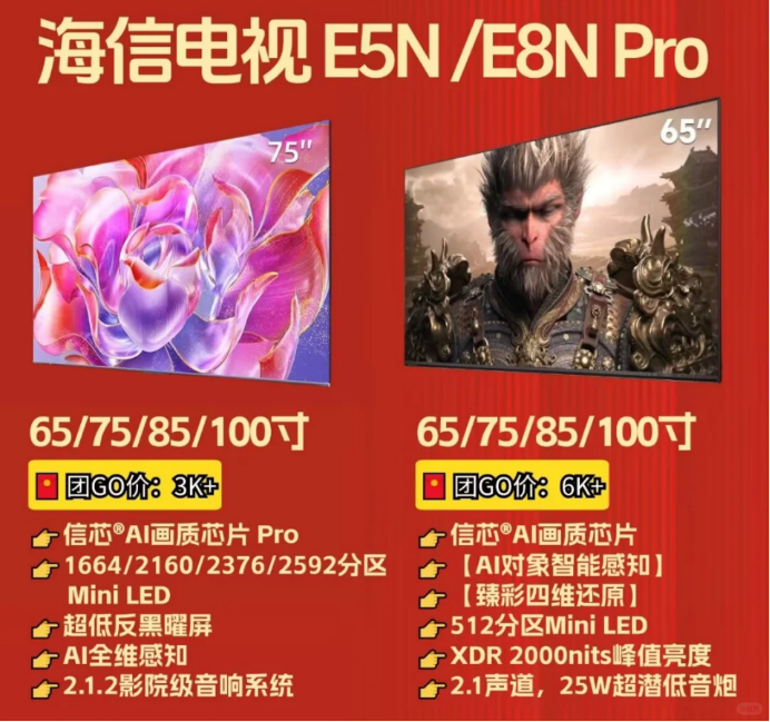 海信e5npro和E8Npro更推荐那个？海信e5npro和E8Npro哪款值得入手