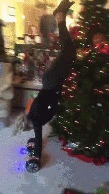 mom show son how to ride 